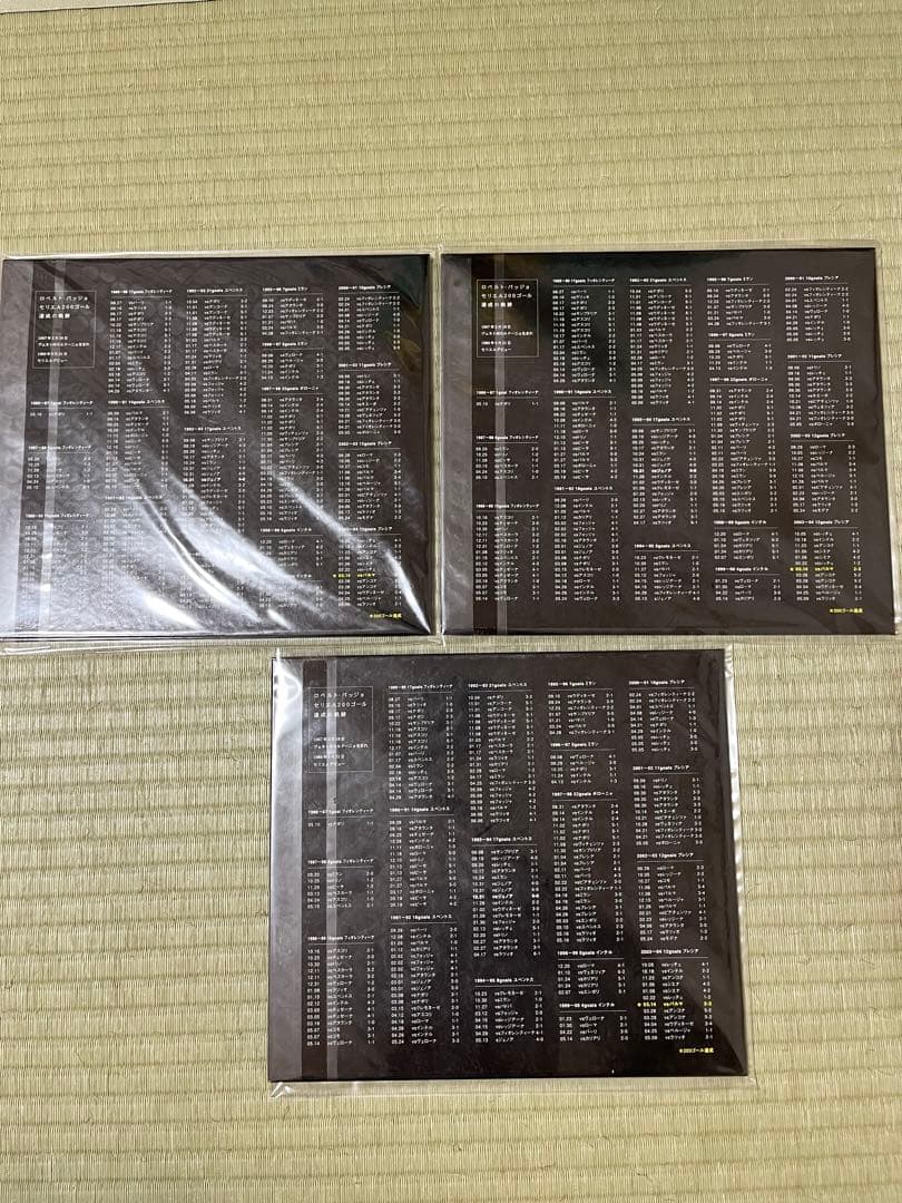 ロベルト・バッジョ引退記念セリエA通算200ゴール達成記念品 3枚