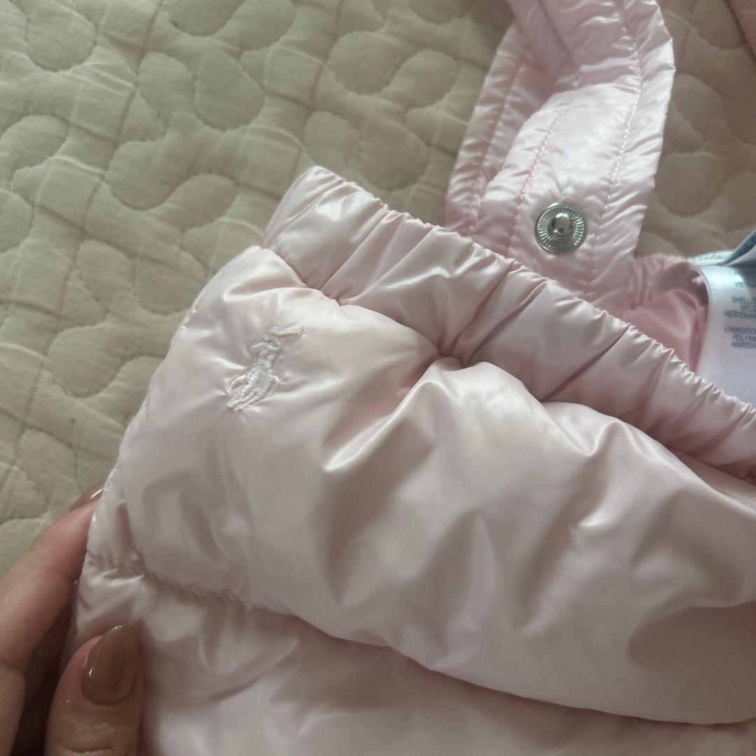 ラルフローレン ベビー スノーウェア 上下セット ピンク フード付 防寒