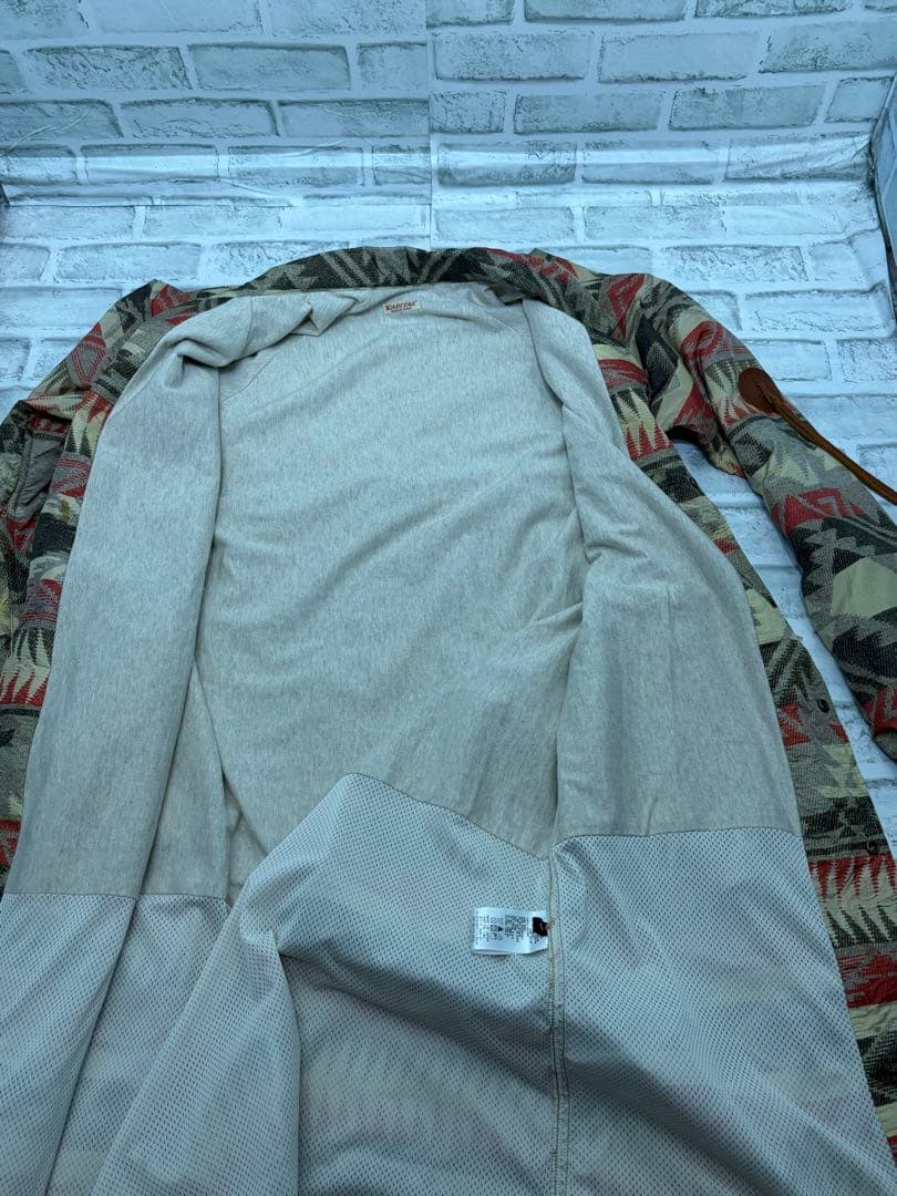 美品 KAPITAL キャピタル ネイティブ柄 タッセル ステンカラーコート