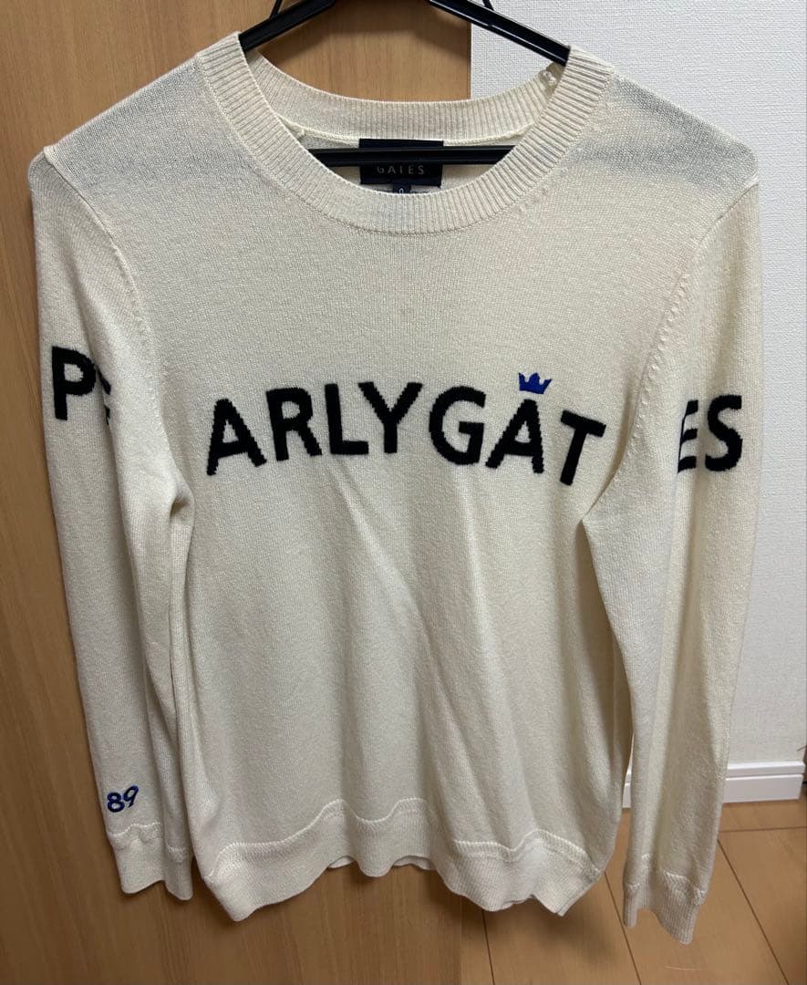 パーリーゲイツ　カシミヤセーター　サイズ0 PEARLY GATES パーリーゲイツ カシミヤ ニットセーター ネイビー系 0
