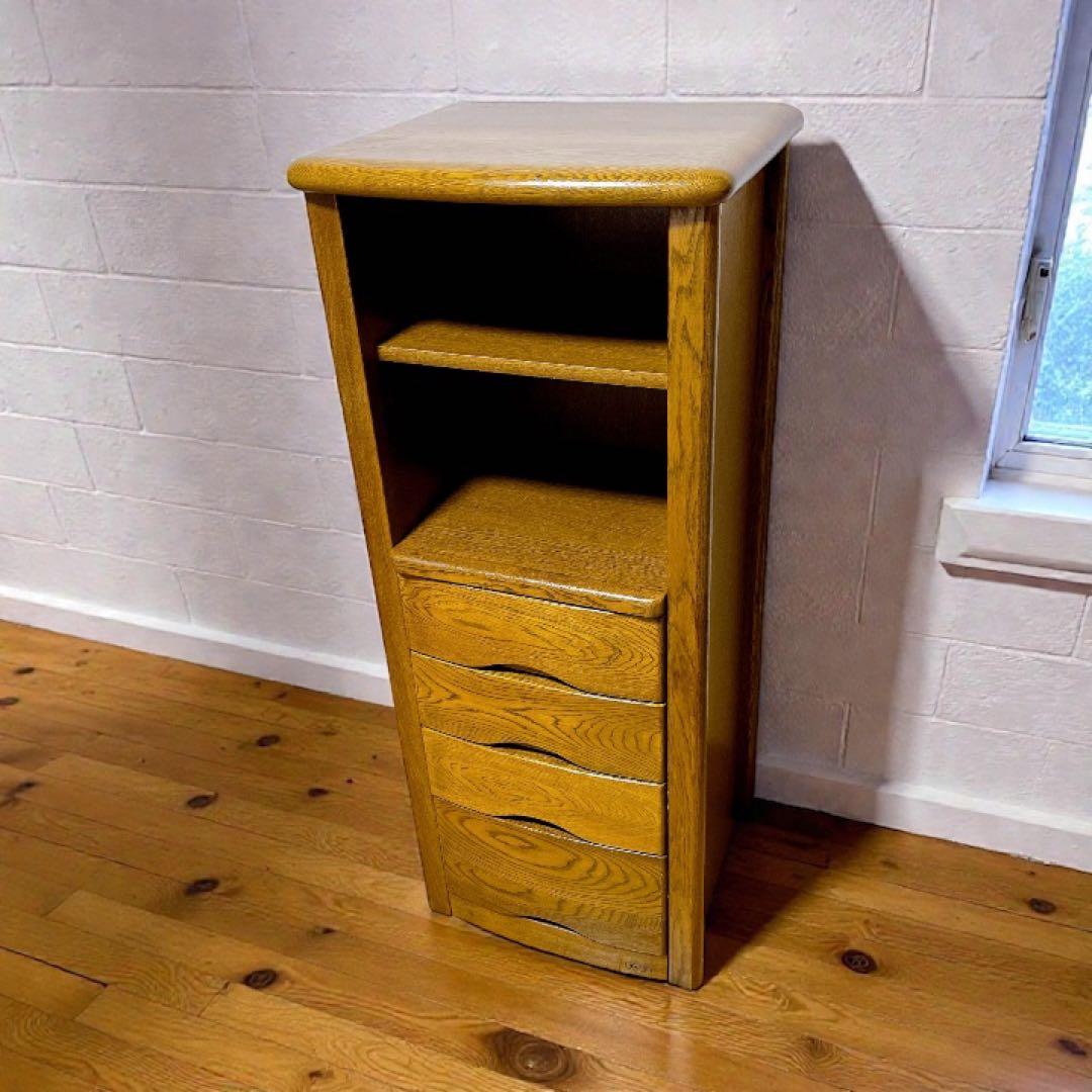 浜本工芸 ナラ材　電話台　チェスト チェスト キャビネット 引き出し収納 浜本工芸 ナラ材 電話台 チェスト チェスト キャビネット 引き出し収納