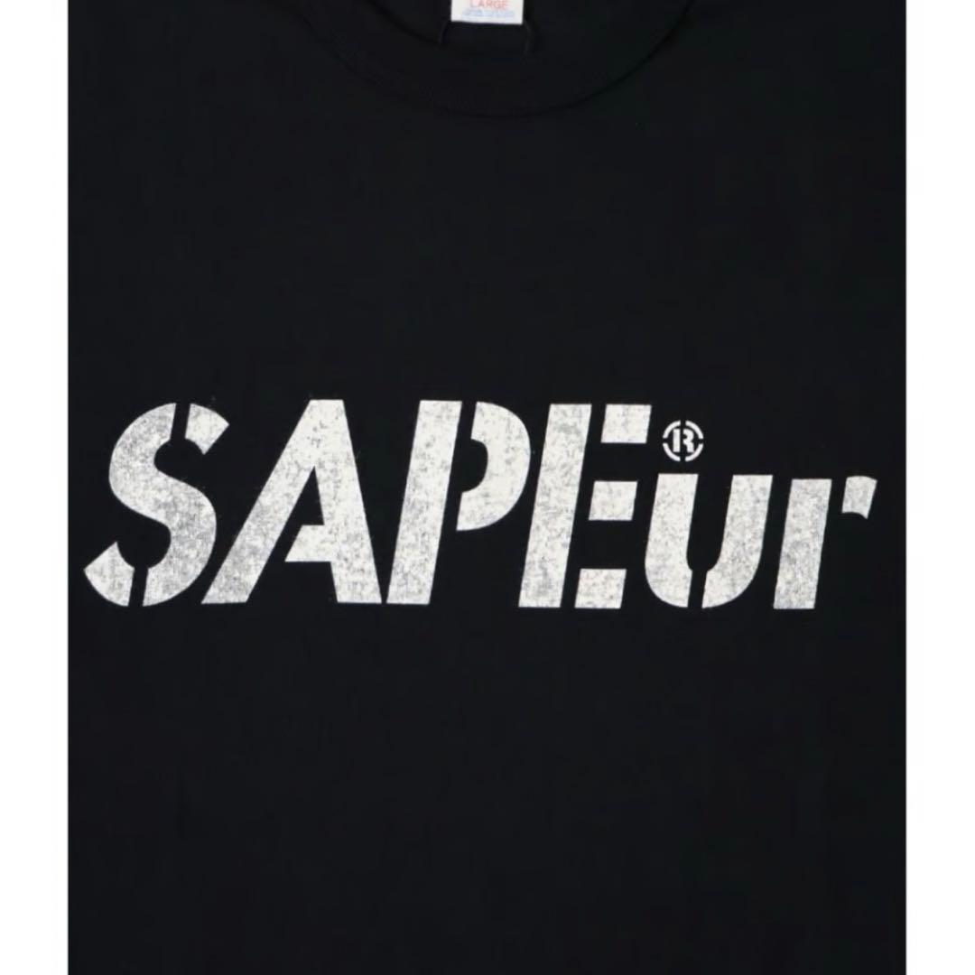 SAPEur ロゴ長袖Tシャツ ブラック Lサイズ サプール - メルカリ