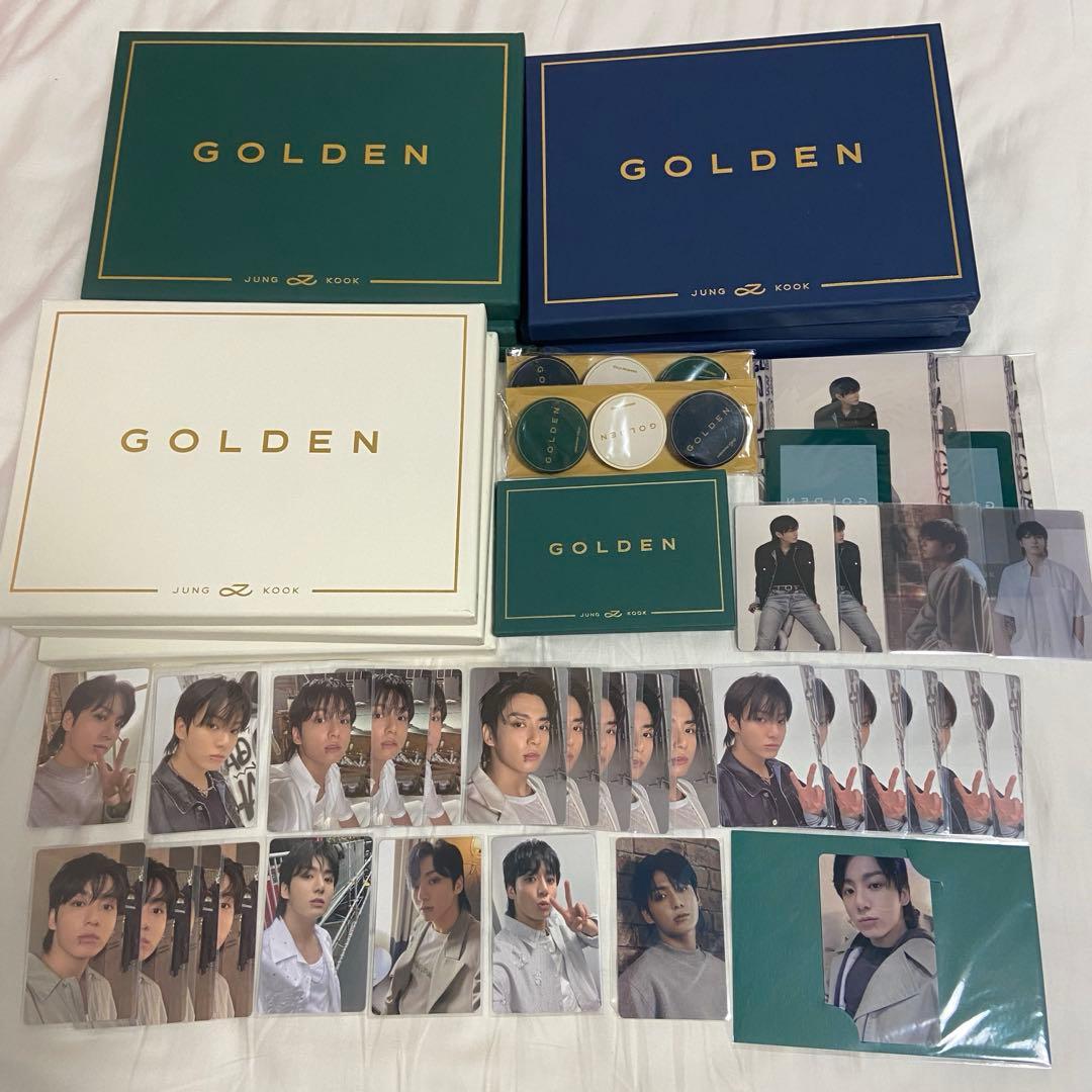 BTS ジョングク golden アルバム JUNG KOOK ( BTS ) GOLDEN (STIC) (PCRD) (PHOT) LP – Lunchbox Records