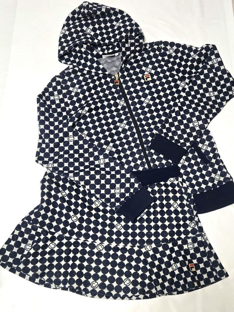 く*こ様 【FILA】ボール柄　ジャガードニットジャケットL&スコートXL　上下 く*こ様 【FILA】ボール柄 ジャガードニットジャケットL&スコートXL