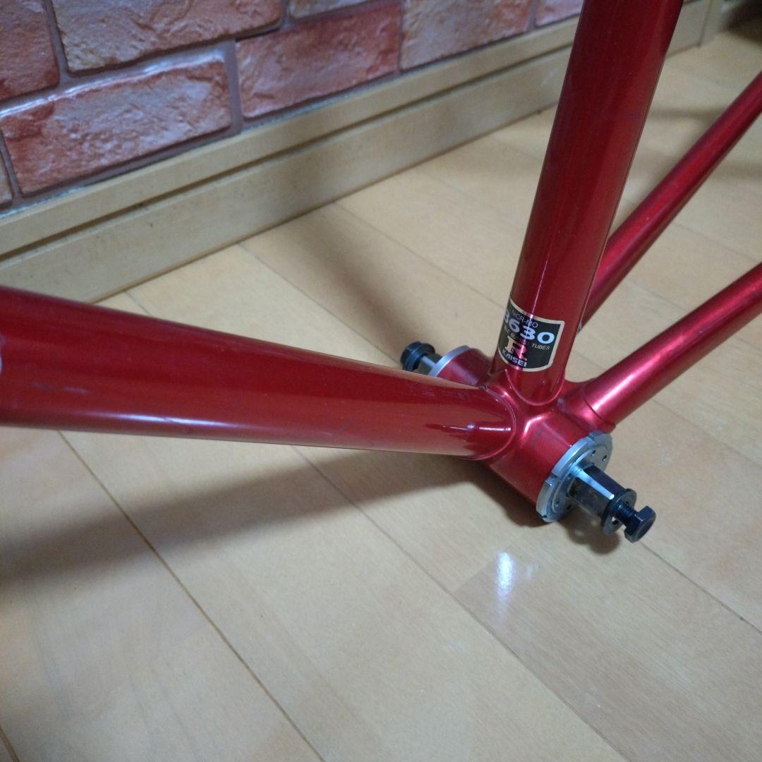 大きめ！競輪NJS認定 Panasonic ピストフレーム レッド - メルカリ