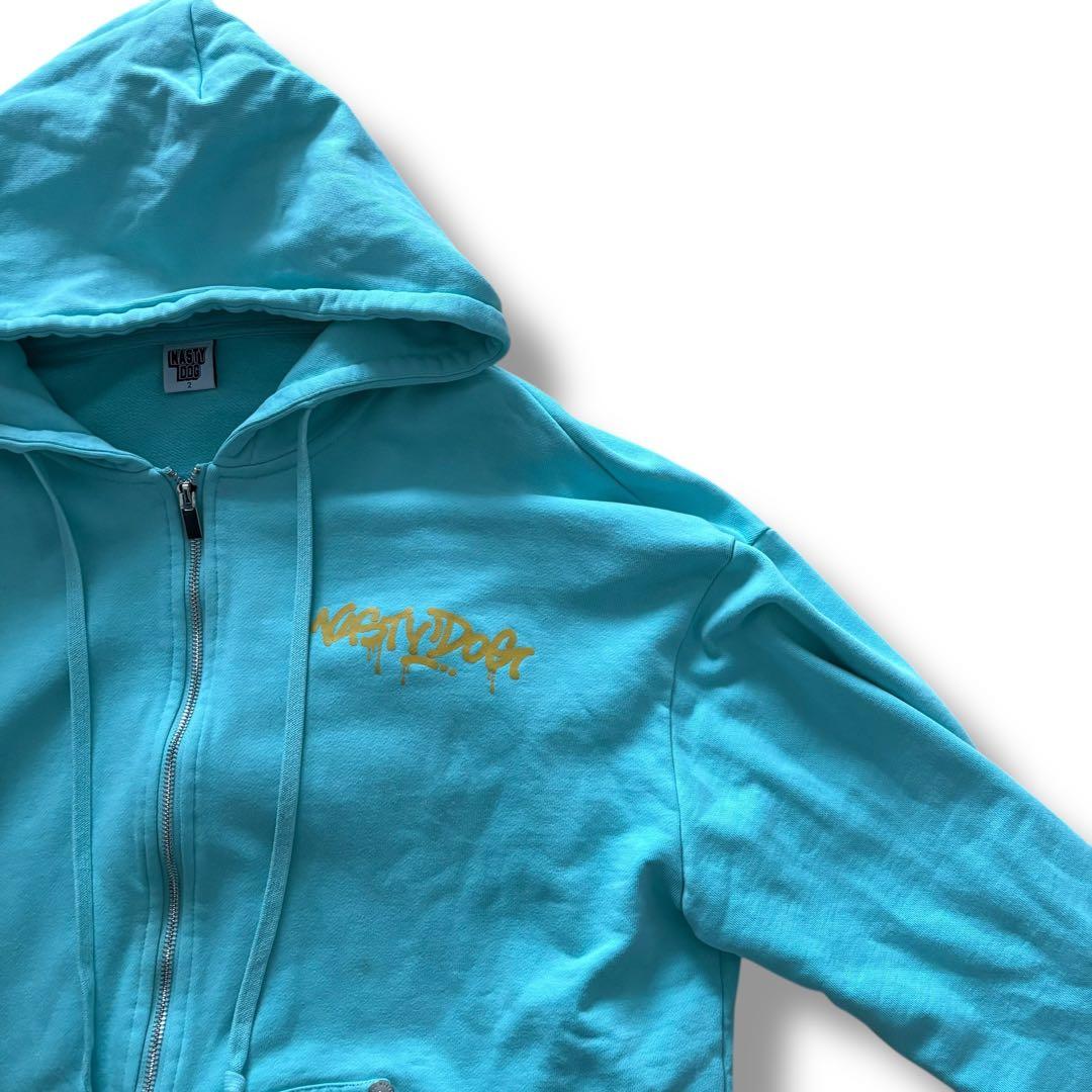 ナスティードッグ ジップアップ パーカー フーディー バックプリント