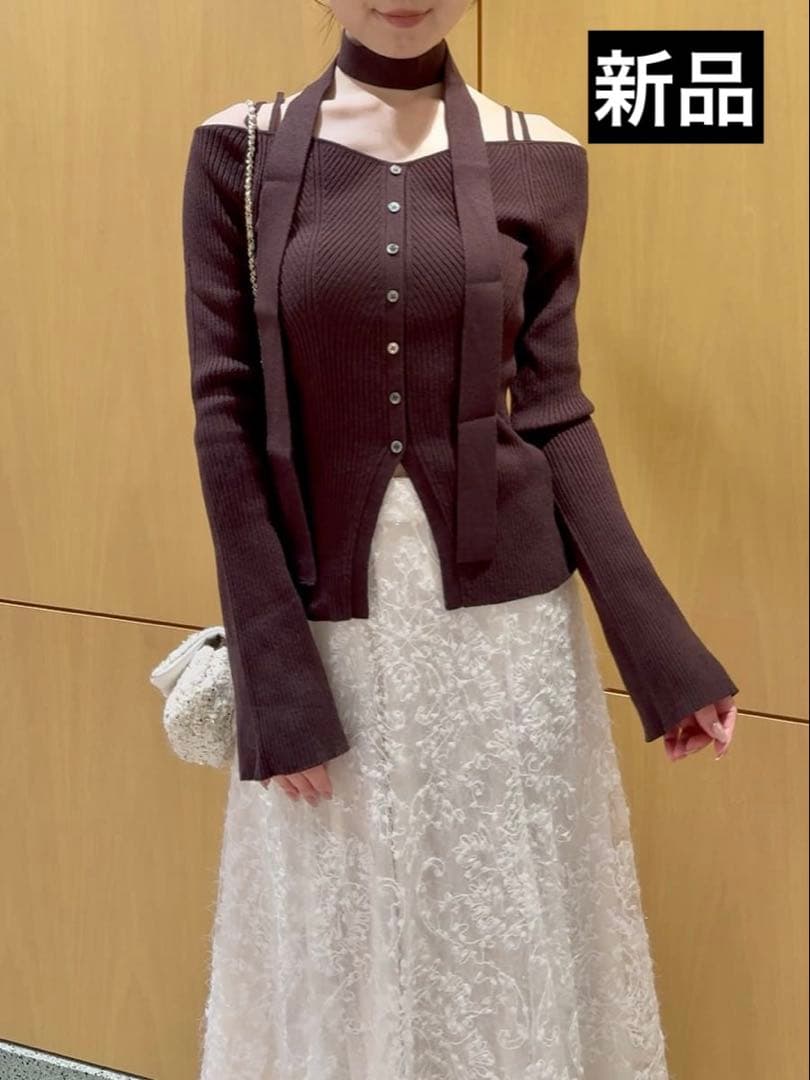 新品　スナイデル♡タイ付きニットプルオーバー タイ付きニットプルオーバー(ニット)｜トップス｜SNIDEL(スナイデル)の