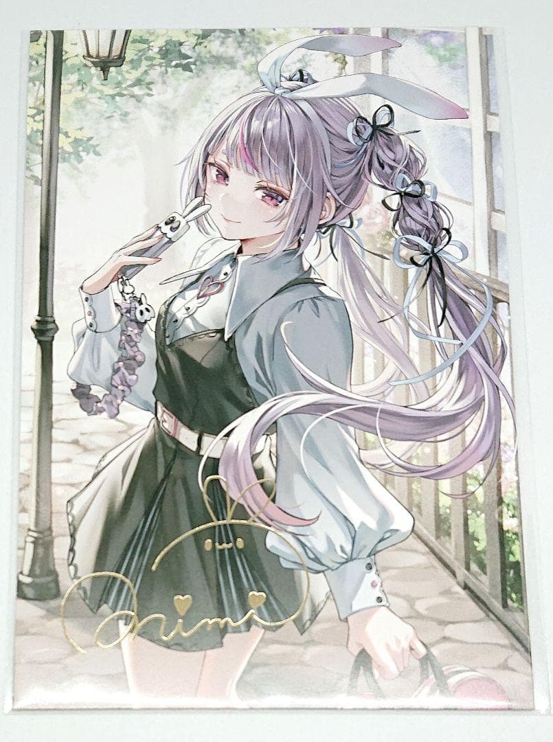 兎咲ミミ 5周年 記念 複製 箔押し サイン入り ポストカード ぶいすぽっ！ 兎咲ミミ 5周年記念2025