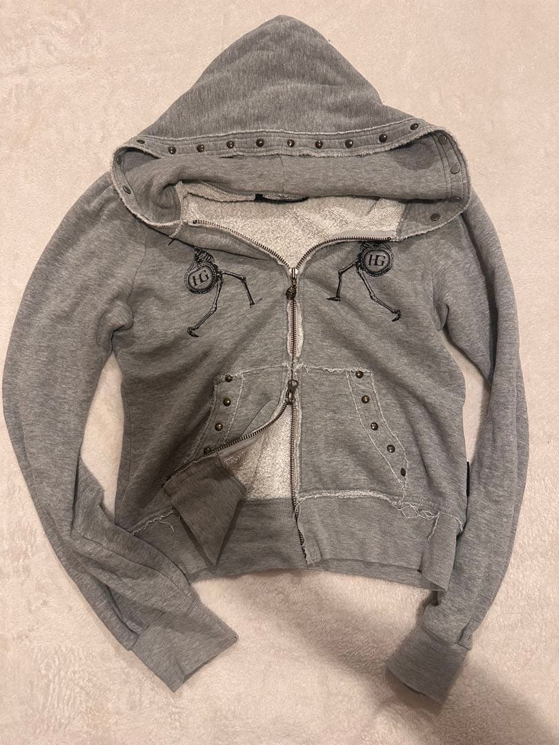 Hysteric Glamour スケルトンパーカー グレー - メルカリ