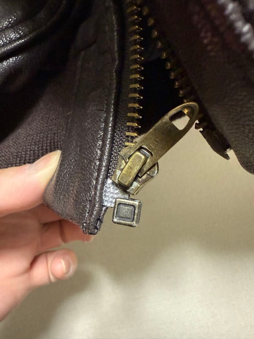 【えいごー】70S L.L.Bean ゴートスキン A-2 レザー