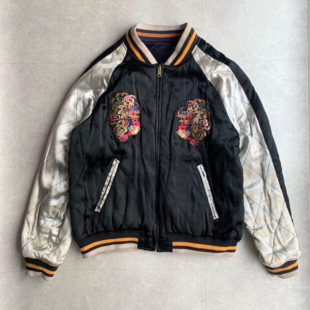 HOUSTON スタジャン リバーシブル 桃太郎 金太郎 昔話 スーベニア