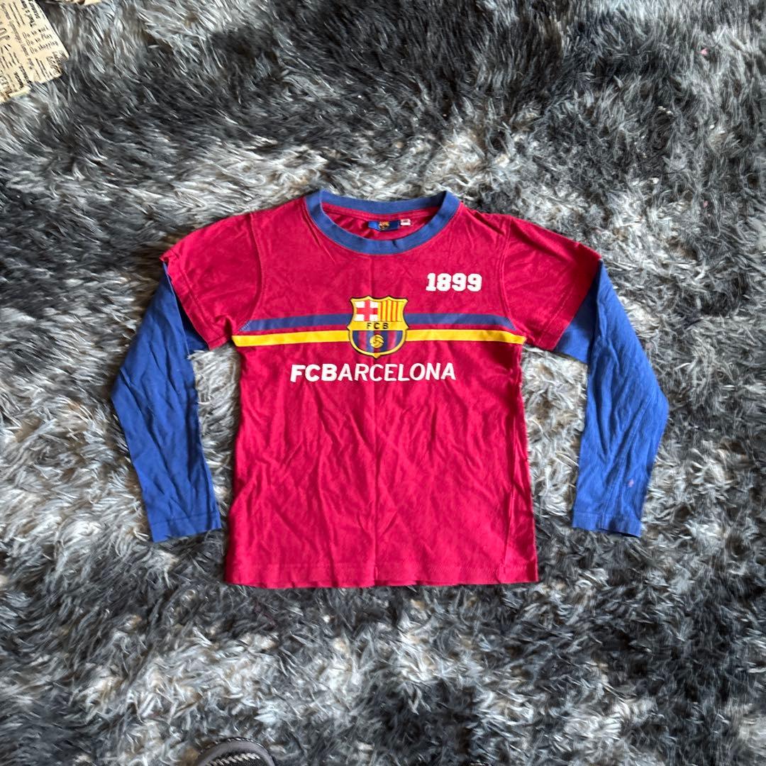 140】FCバルセロナ メッシ 10番 ロンT サッカー キッズ ジュニア