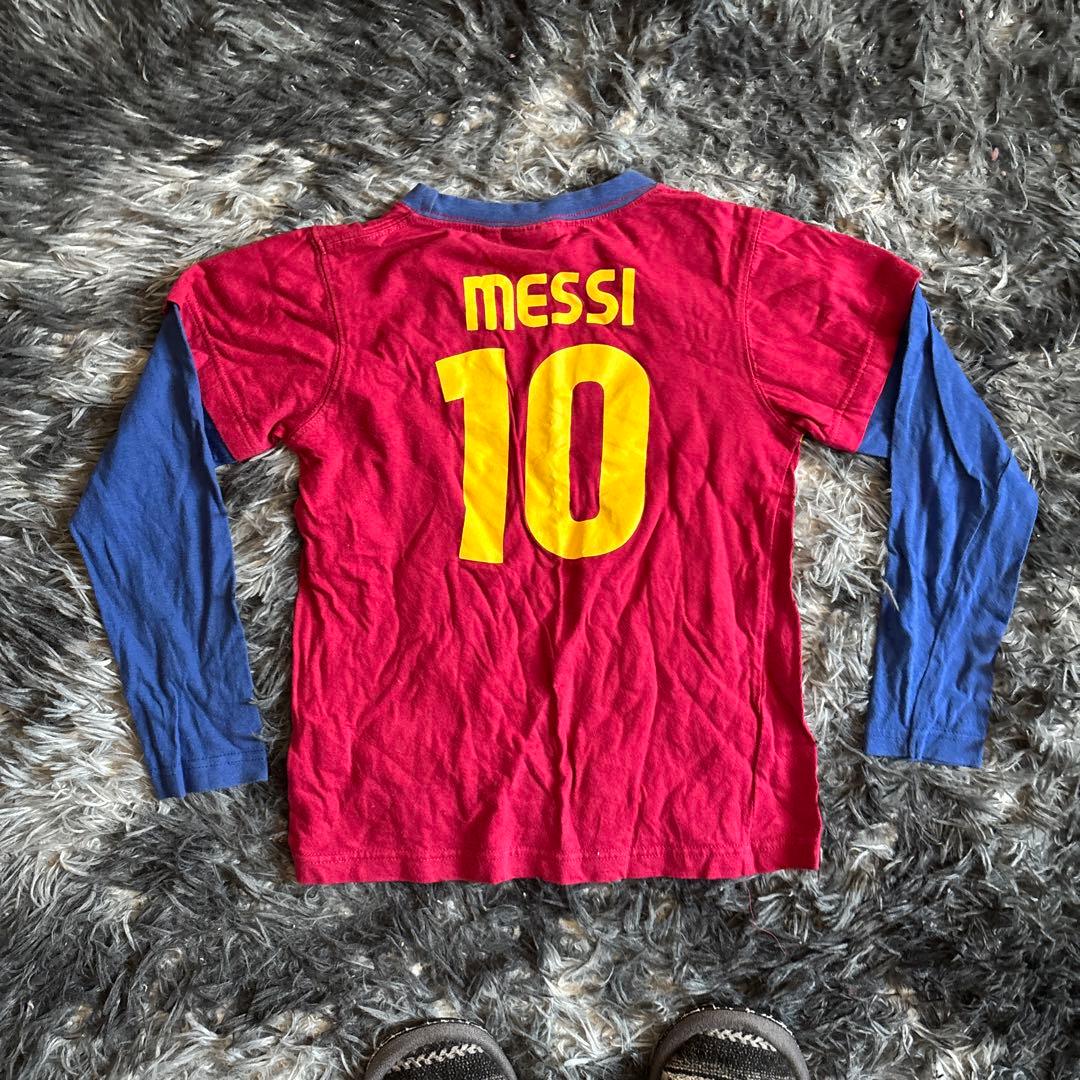 140】FCバルセロナ メッシ 10番 ロンT サッカー キッズ ジュニア