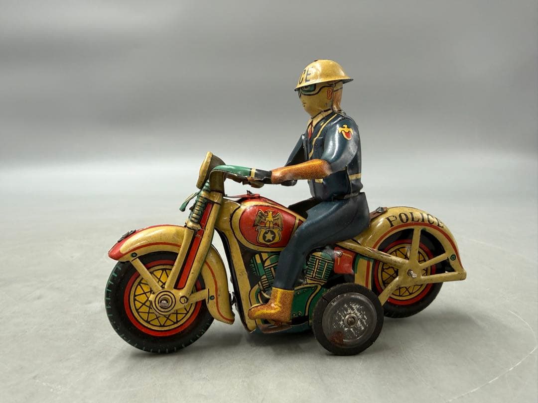 青柳商店ブリキ　POLICEPATROLMOTORCYCLE 警察バイク レトロ