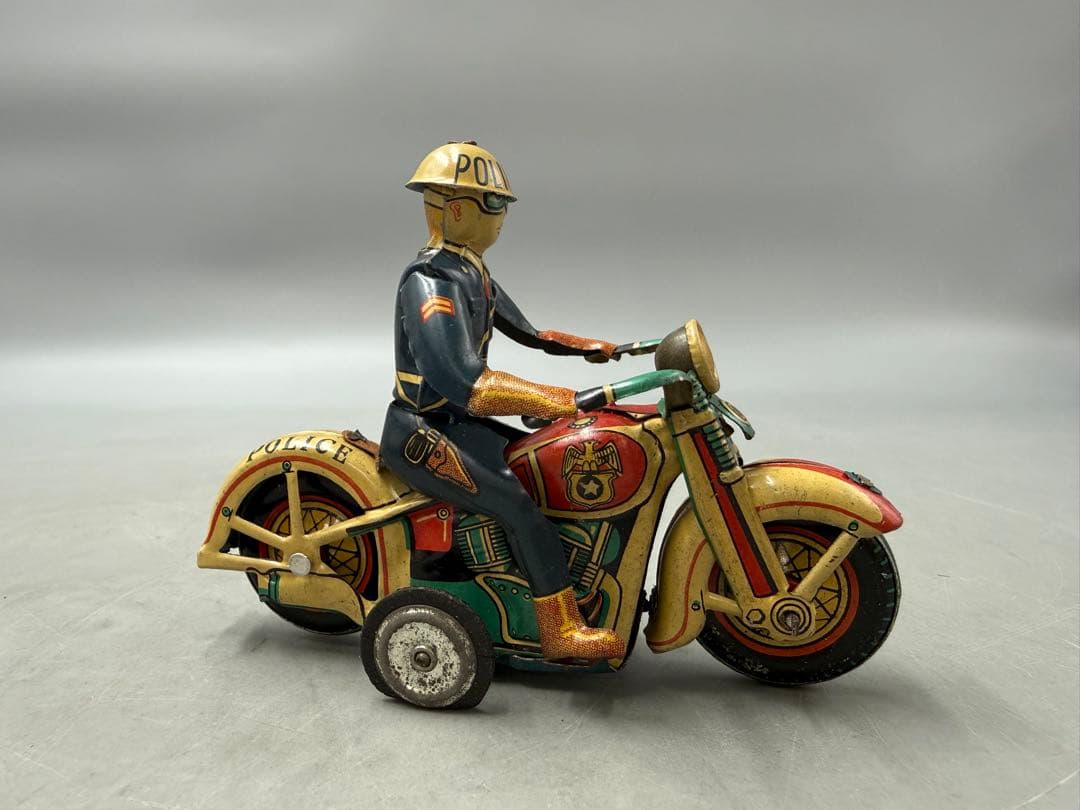 青柳商店ブリキ　POLICEPATROLMOTORCYCLE 警察バイク レトロ