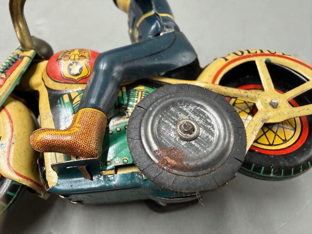 青柳商店ブリキ　POLICEPATROLMOTORCYCLE 警察バイク レトロ