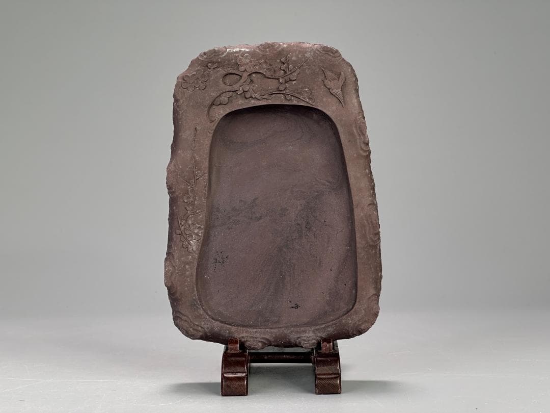 25.10.9-2 書道具　文房具　硯　梅文硯　唐硯