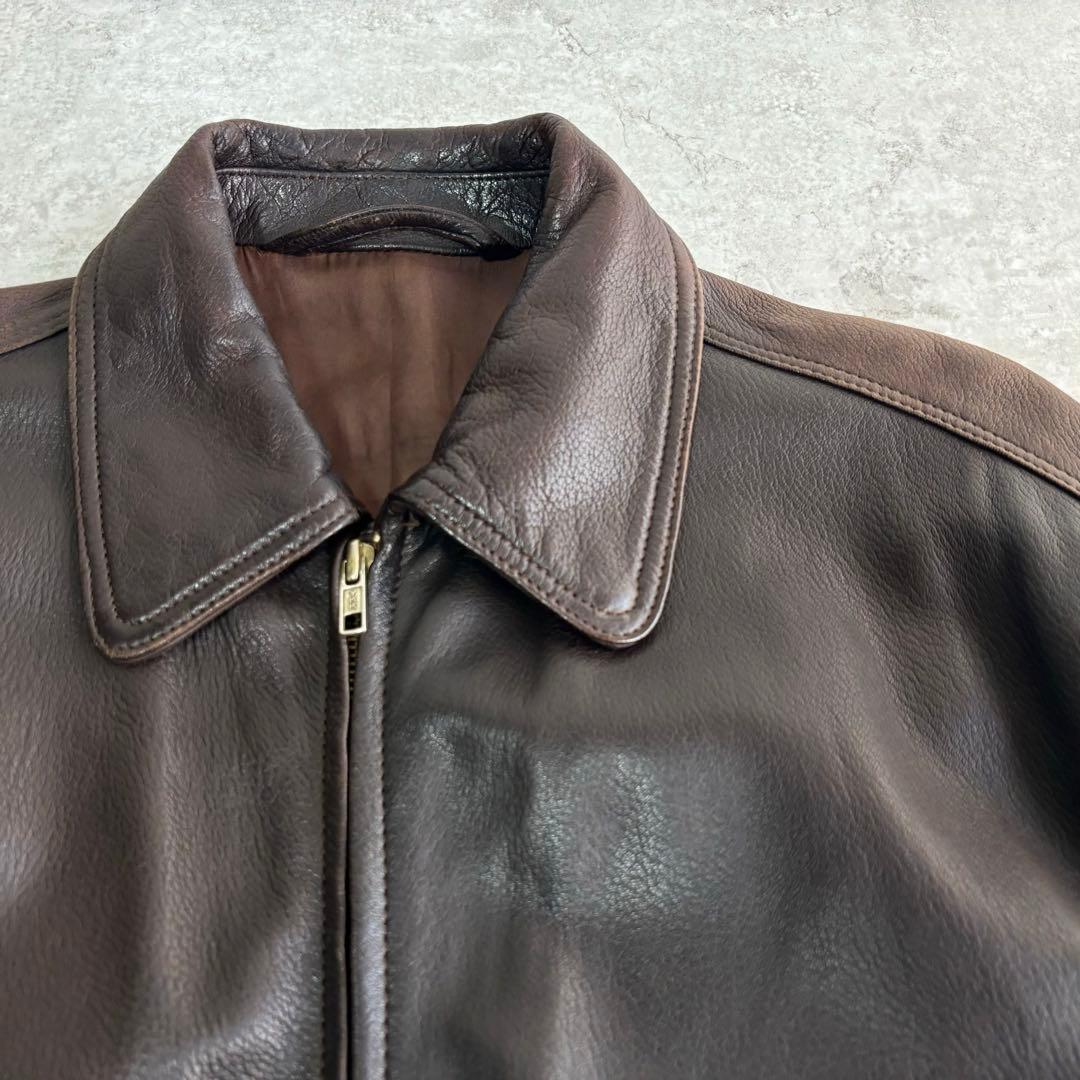 L】LOEWE ロエベ ヴィンテージ 本革 レザージャケット ブラウン 茶