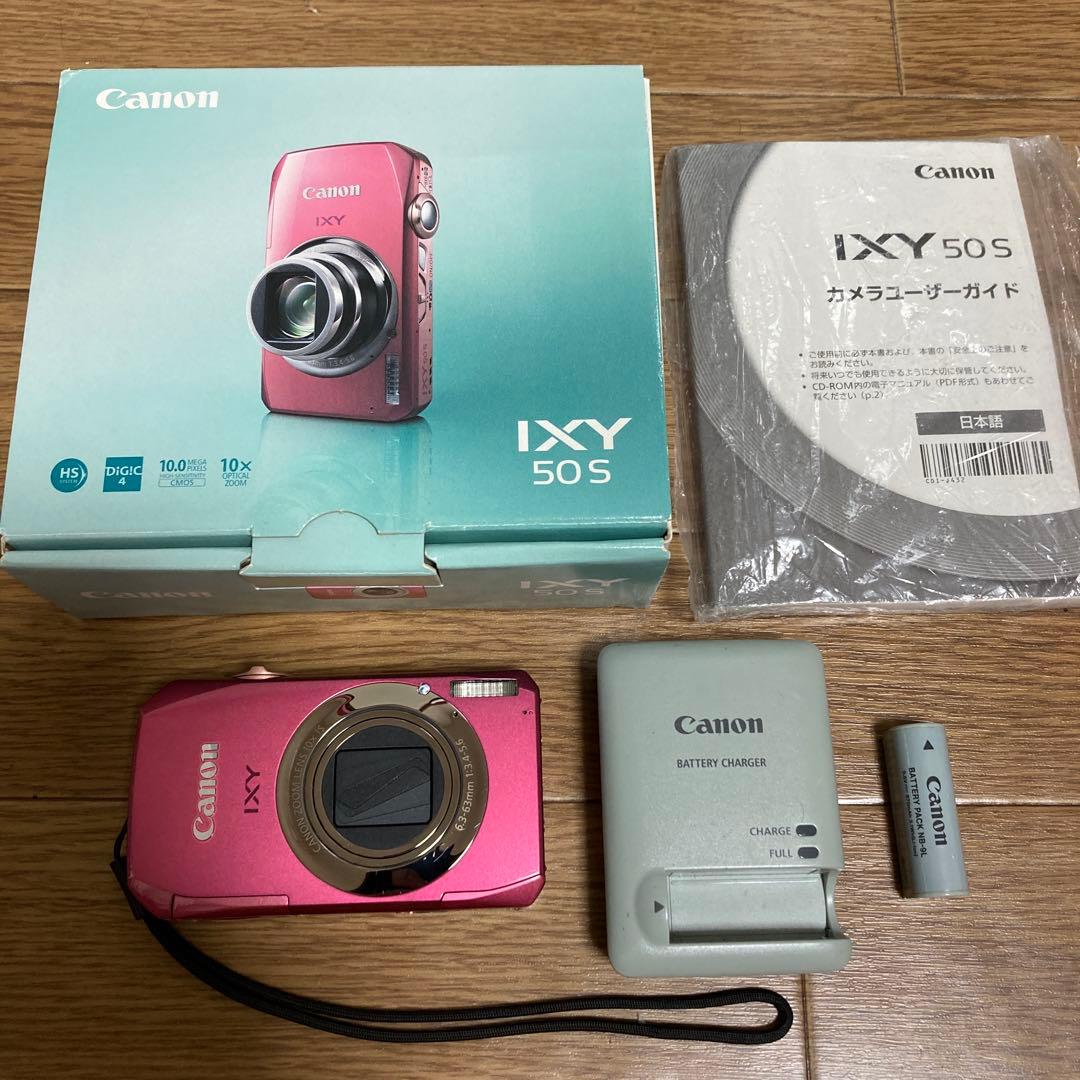 Canon IXY50S ピンク デジタルカメラ コンデジ 動作確認済み - メルカリ