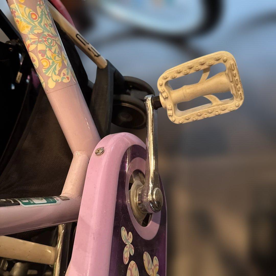 子供用自転車 紫色 前バスケット付き - メルカリ