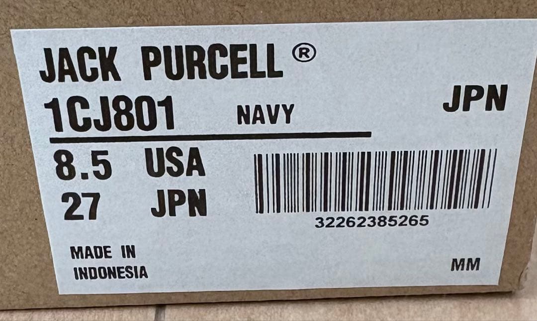 【新品未使用】コンバース ネイビー ジャックパーセル 27.0cm