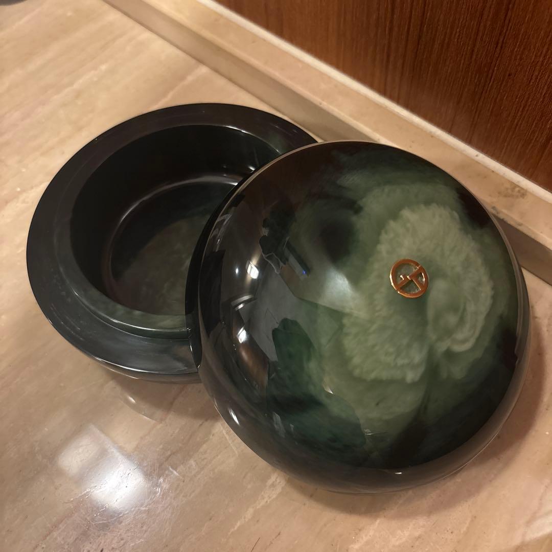 【美品】ARMANI CASA 小物入れ グリーン アニリンコードバン ボックスコインケース（立体型小銭入れ） | コイン