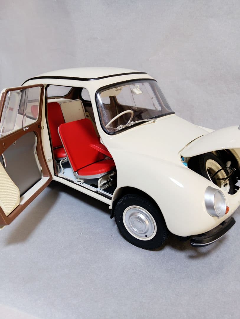 Hachette「スバル360をつくる」完成品1/8＋記念キーホルダー等