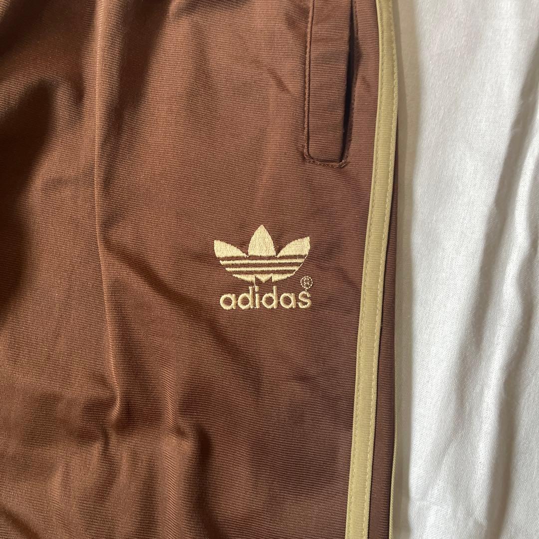 80s adidas トラックパンツ ブラウン L相当 アディダス 在原みゆ紀