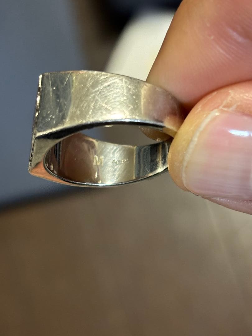 ディオール DIOR オブリーク シルバー リング 20号 シグネットリング