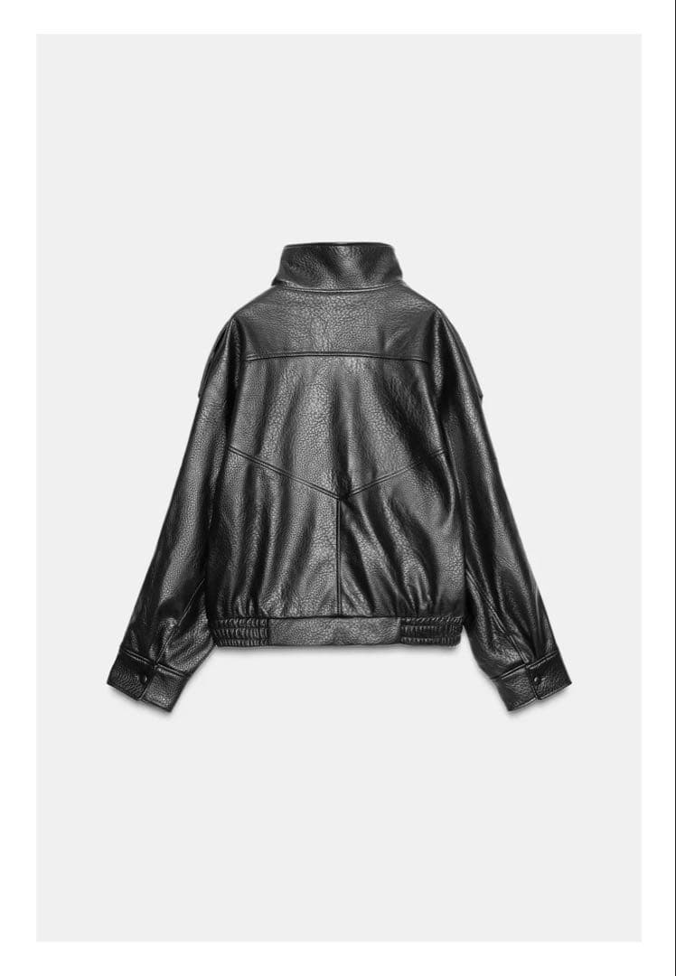 ZARA フェイクレザー ジャケット Lサイズ 新品未使用 - メルカリ