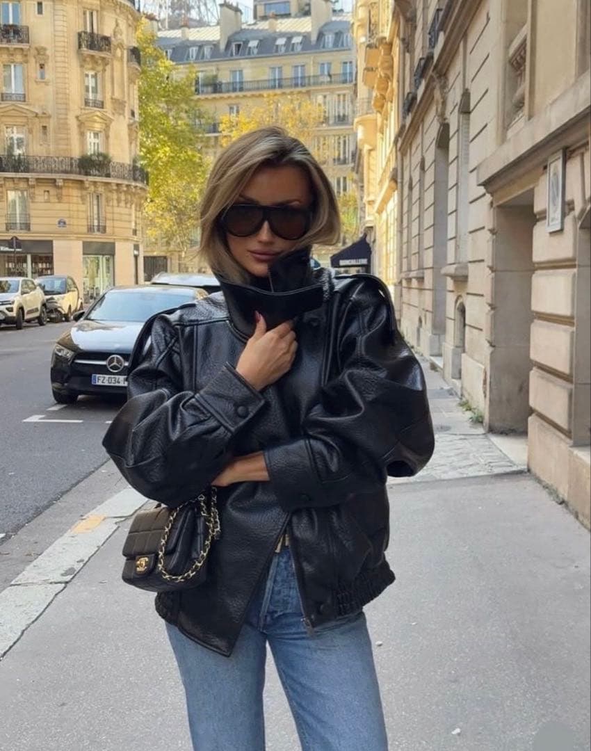 ZARA フェイクレザー ジャケット Lサイズ 新品未使用 - メルカリ