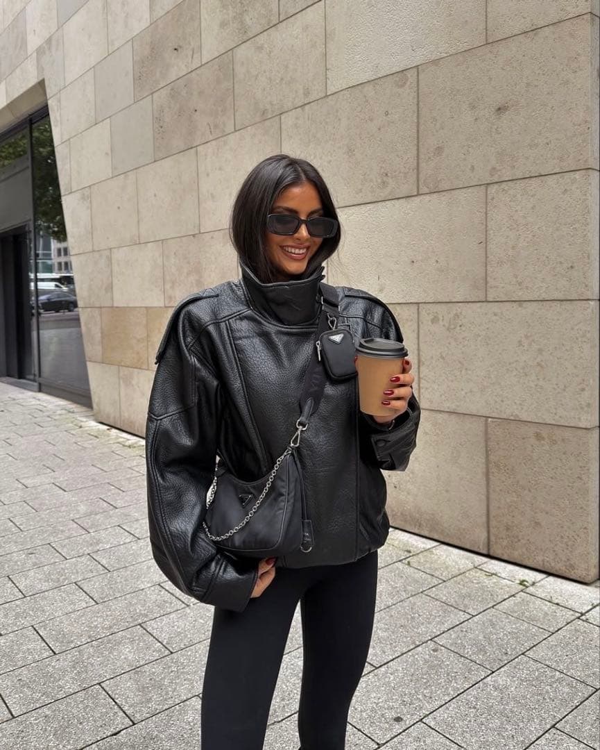 ZARA フェイクレザー ジャケット Lサイズ 新品未使用 - メルカリ