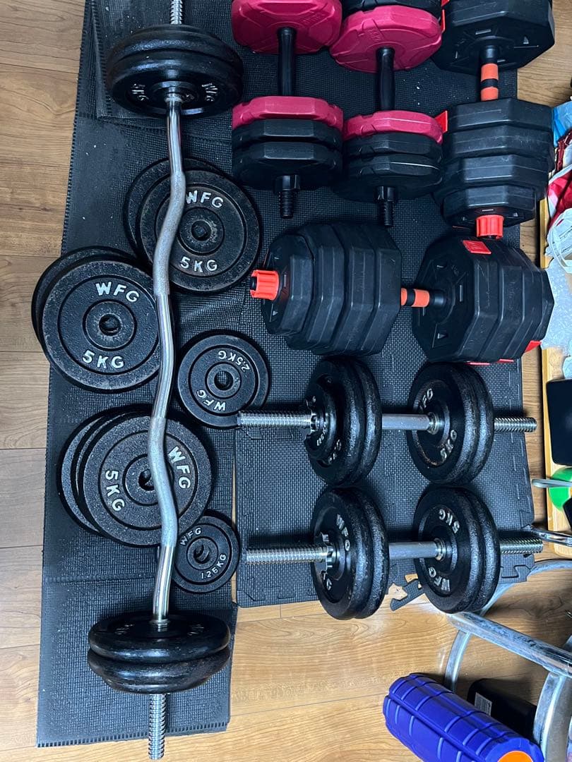 ダンベル・ezバー・プレート セット - メルカリ