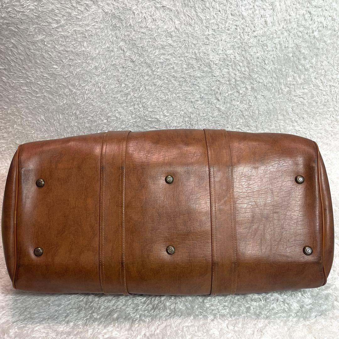 アディダス ビンテージ 大型 ボストンバッグ レザー トレフォイル