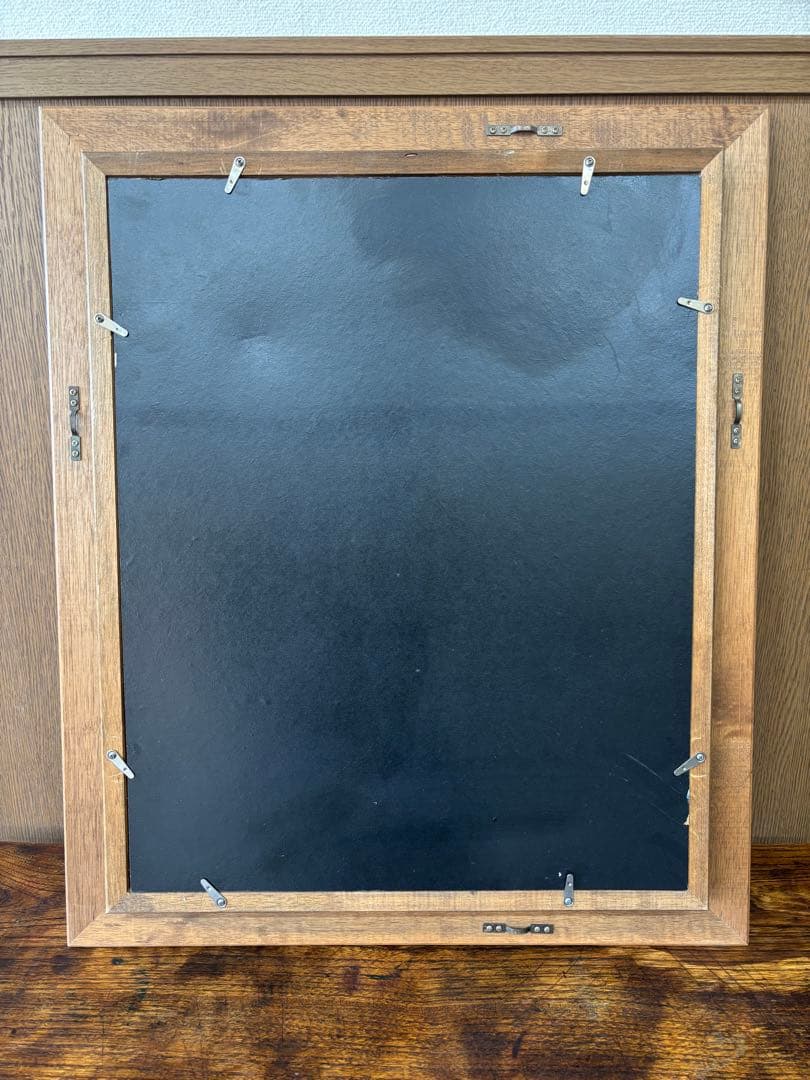 鶴村義美 【花模様のドレス】F6号額装　写実人物画