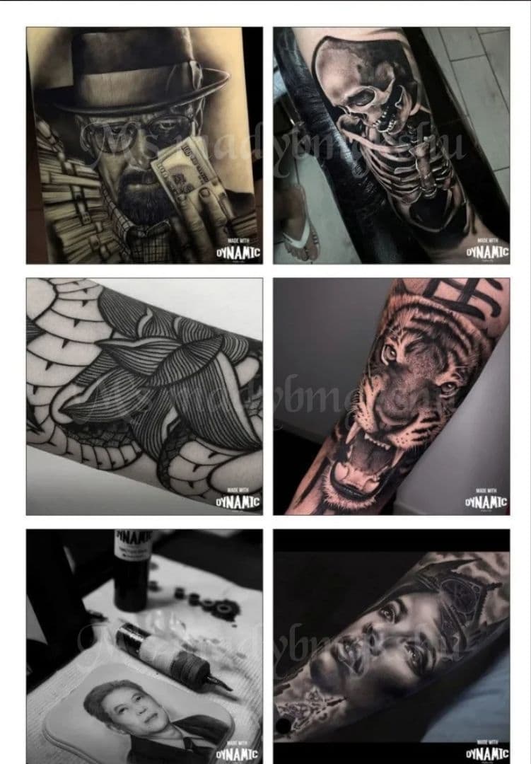 タトゥーインク US ダイナミック (8oz) トリプルブラック タトゥー