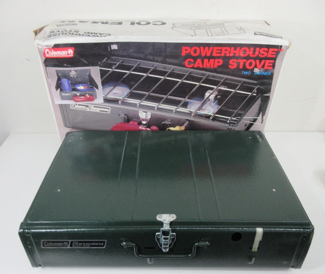 0727X【保管品】コールマン パワーハウスツーバーナー 413H499J Coleman(コールマン) パワーハウスツーバーナー+ホワイトガソリン