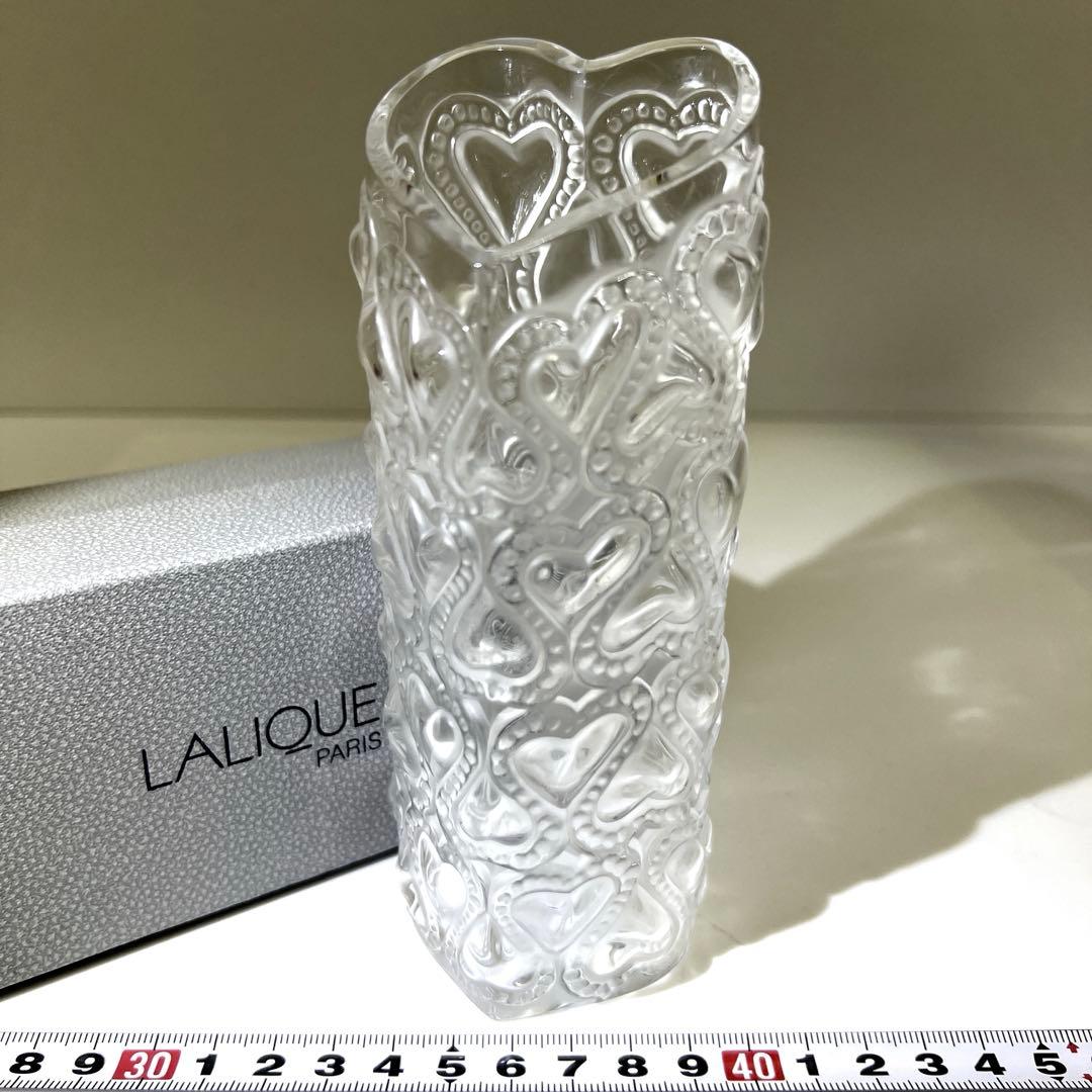ラリック ハート フラワーベース 箱付 最大高さ16㎝ 東Y7-0904①トヒオ