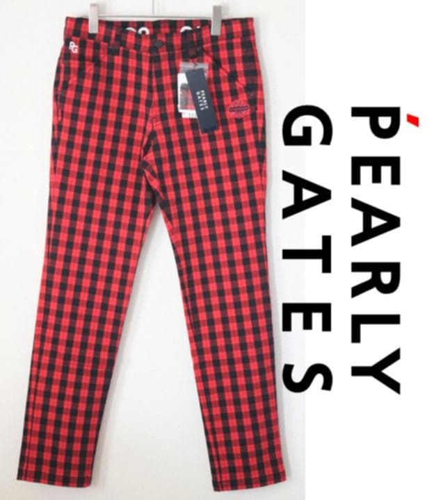 新品【パーリーゲイツ】ロゴ刺繍 ハイパーストレッチ ゴルフパンツ 4(w78 ) PEARLY GATES（パーリーゲイツ） 【PREMIUM CHOICE】 ”New History