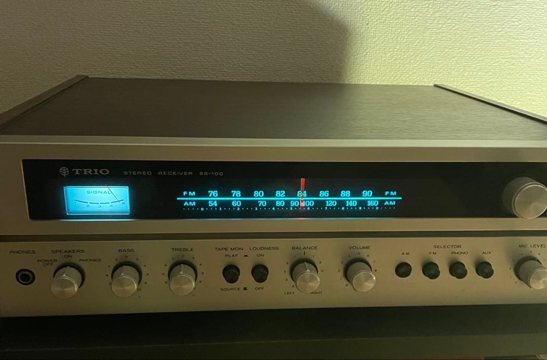 トリオ TRIO SS-100レシーバー【動作確認済】 Yahoo!オークション - TRIO STEREO RECEIVER SS-100 オーディオ機器 ジ