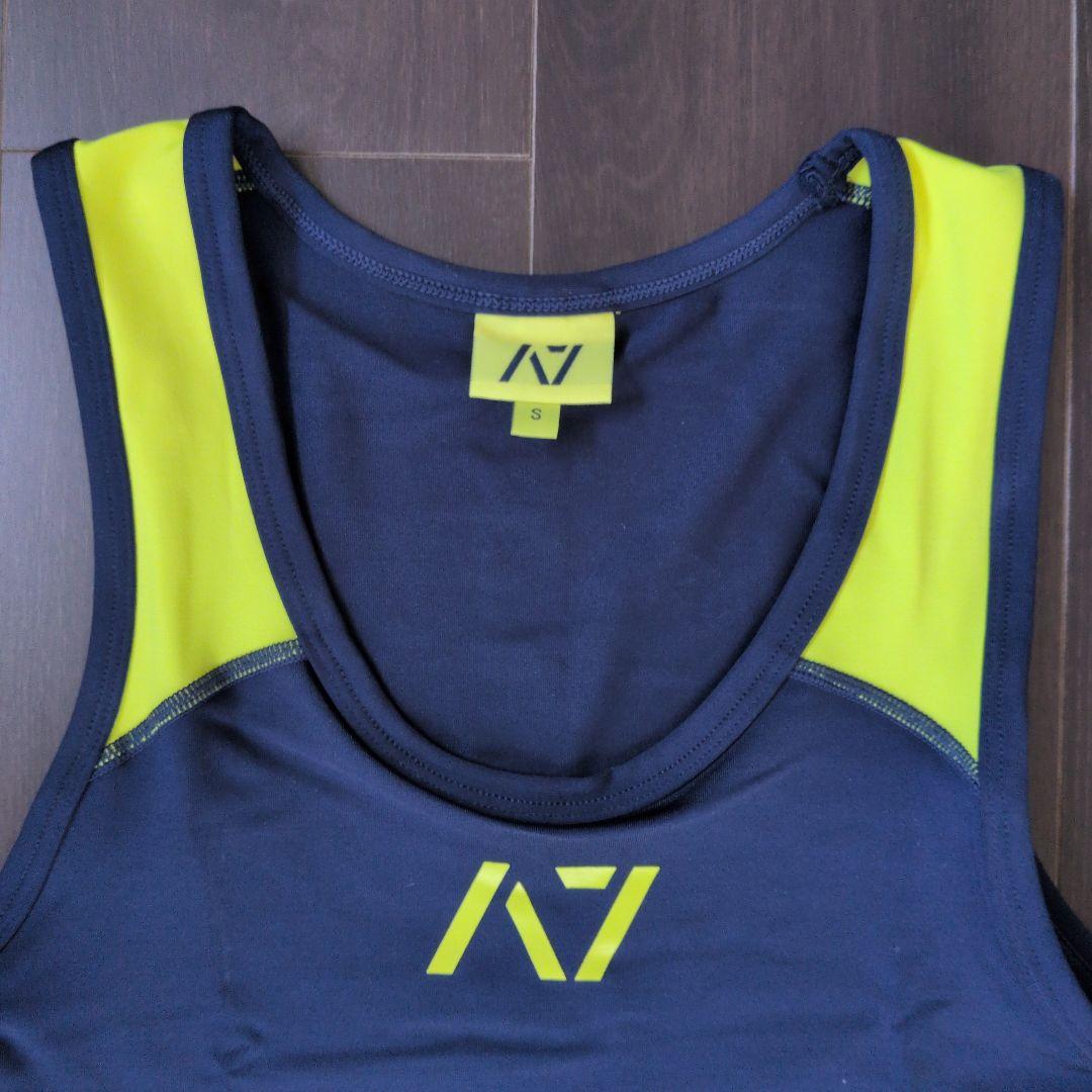 磯*ク様 A7 パワーリフティング シングレット メンズSサイズ ネイビー