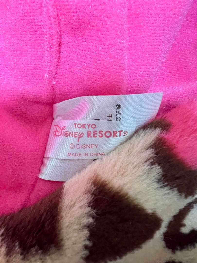 ミニーマウス ヒョウ柄マフラーファンキャップ