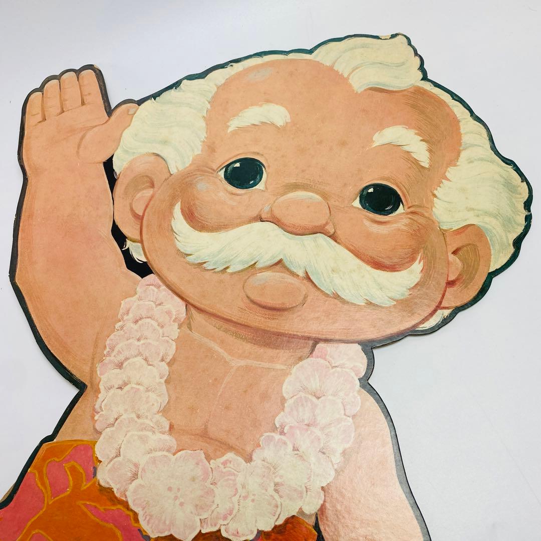 ユナイテッド航空 ハワイ路線販促用 サインボード メネフネ&Tiki 非売品