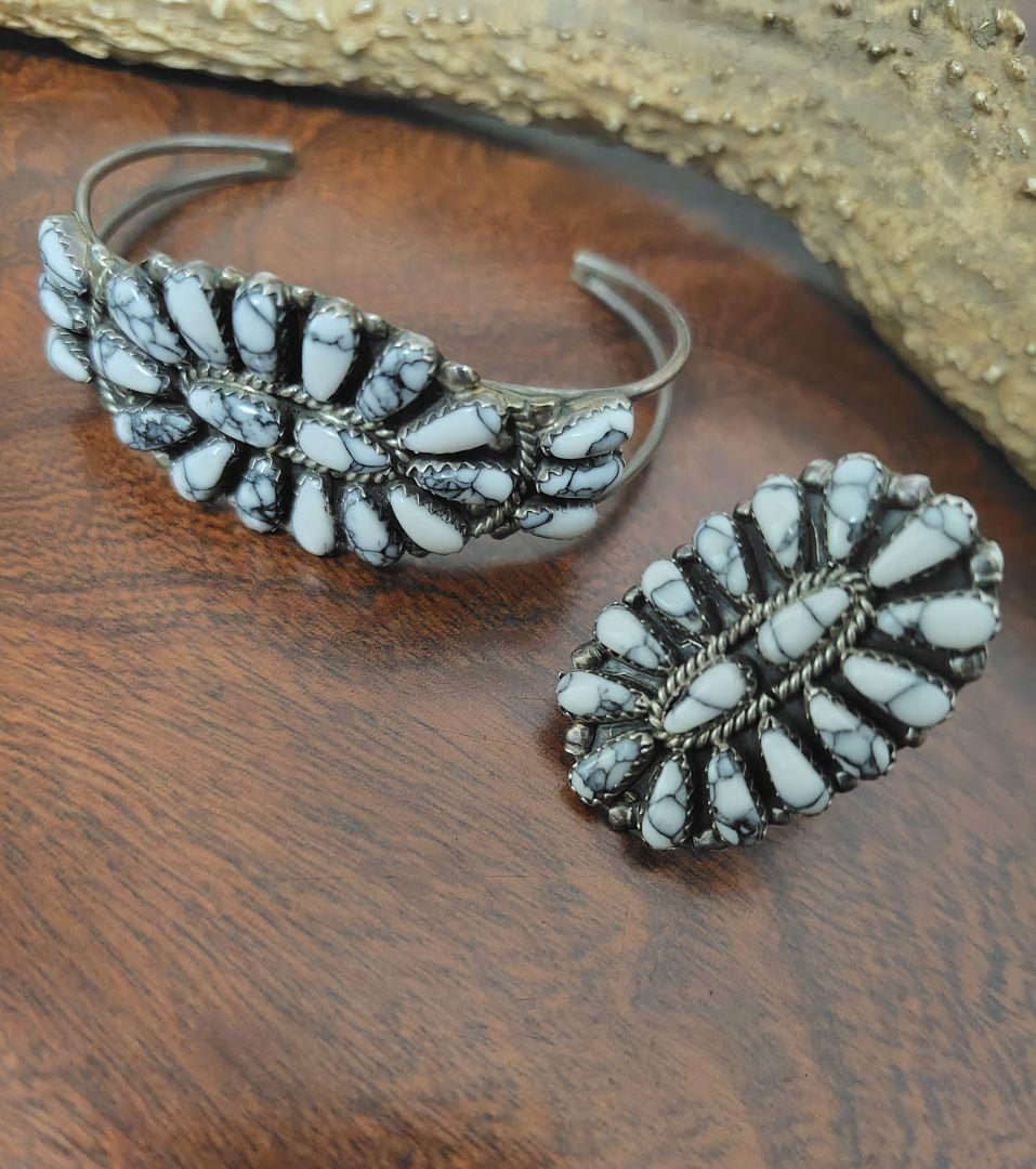 naomiHarpoズニ族バングルとリング2点希少ホワイトターコイズ naomiHarpoズニ族バングルとリング2点希少ホワイトターコイズ 楽天市場