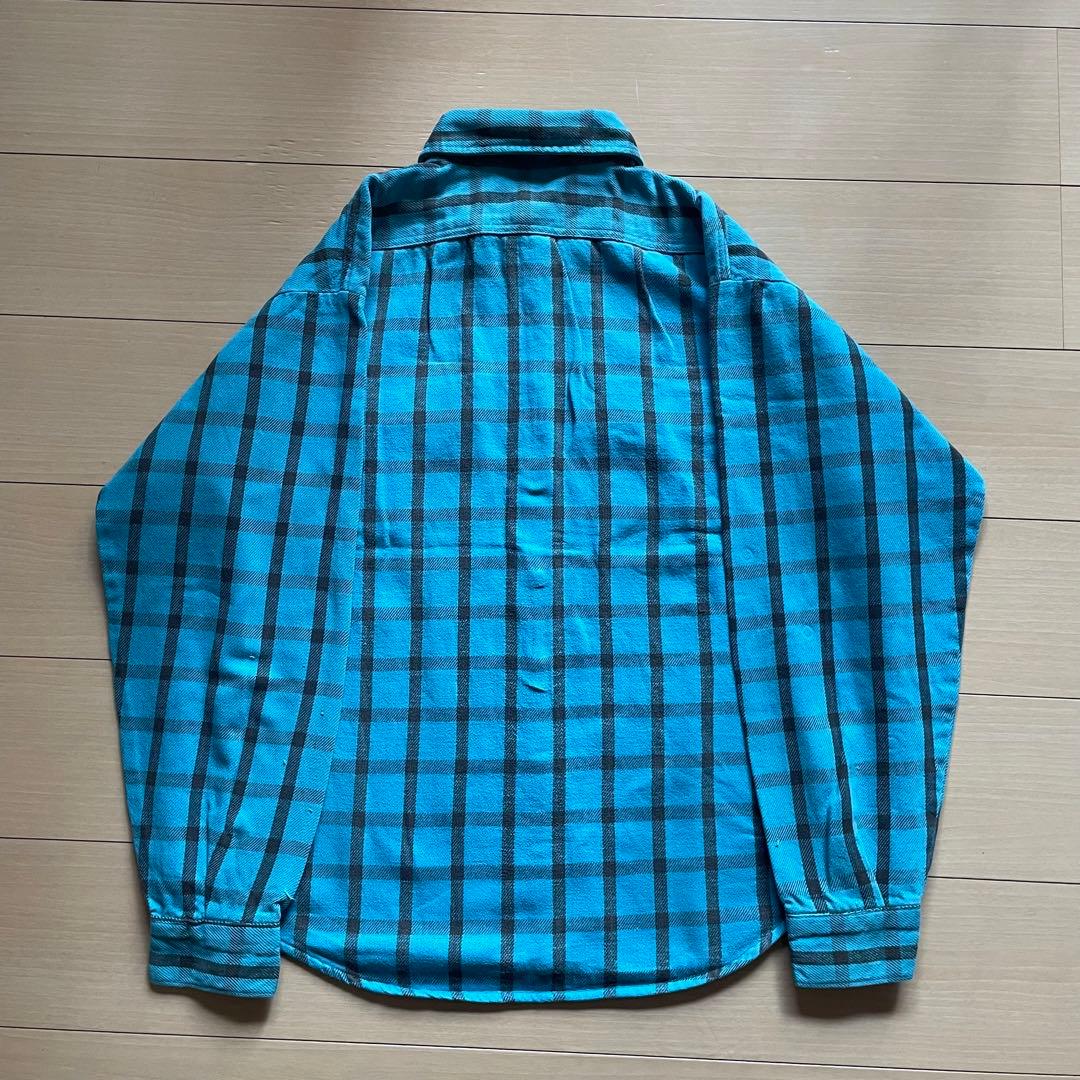 70s 80s FIVE BROTHER USA製 ヘビーネルシャツ ターコイズ - メルカリ