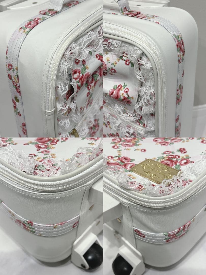 リズリサ LizLisa キャリーケース 花柄 レース フリフリ 地雷系 白