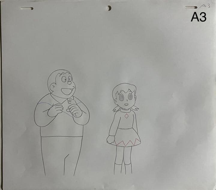 ドラえもん　のび太・ジャイアン・しずか・スネ夫 セル画20枚＋原画セット