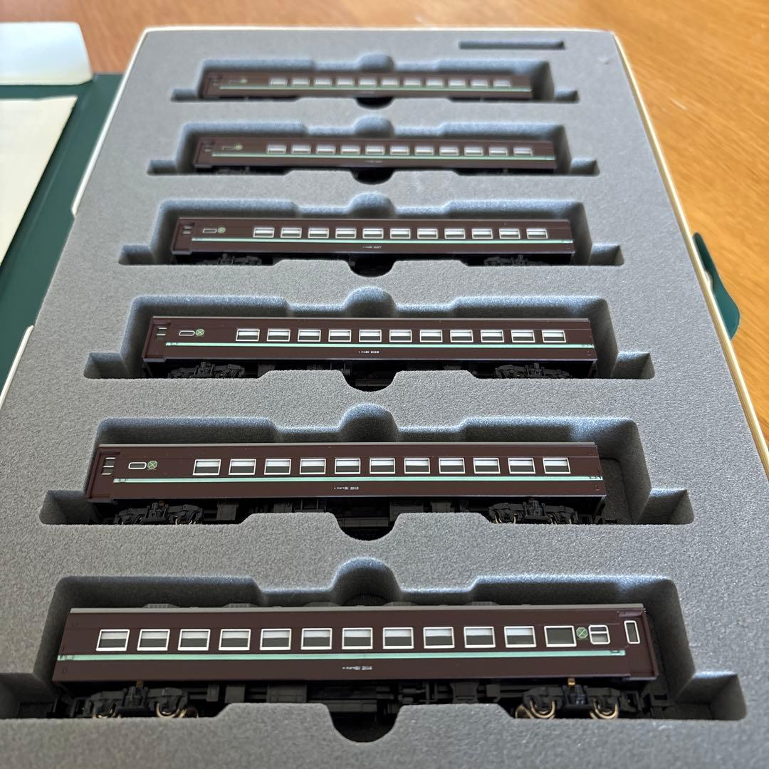 KATO 10-176スロ81系和式客車「ふれあい」 6両セット②愛称シール欠品