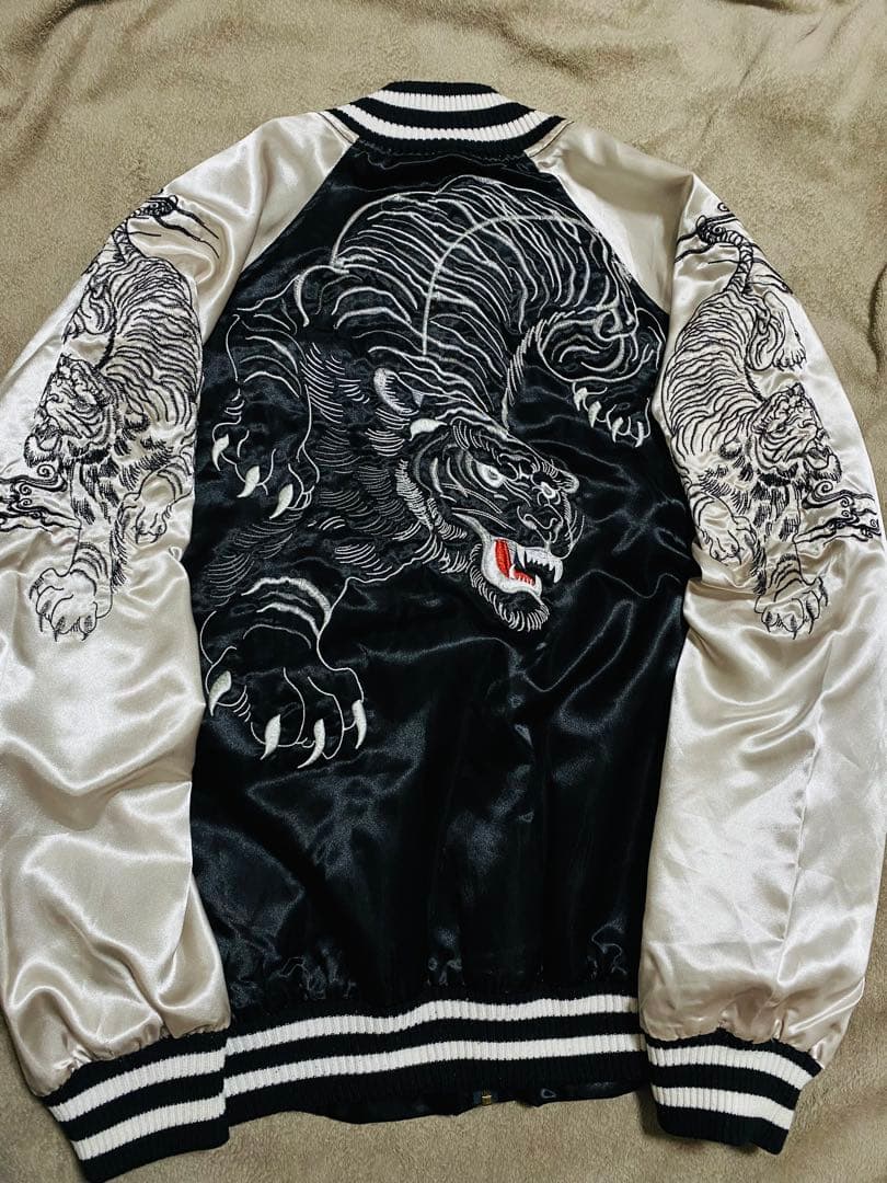 90s vintage studio hiro 虎日本限定 スカジャン サテン TAILOR TOYO テーラー東洋 スカジャン 別珍 x サテン TT15792 ROARING