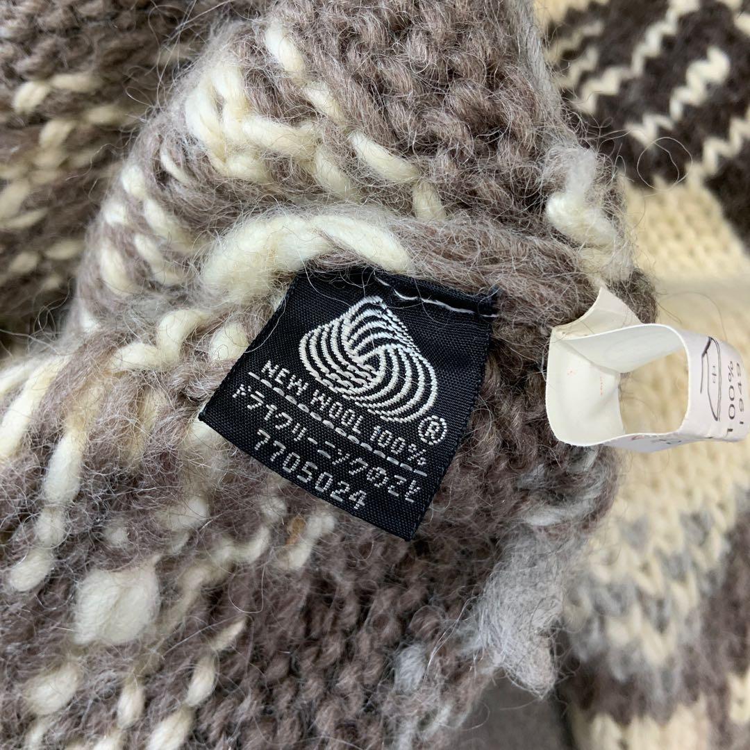 90's Craft Manly ショールカラー カウチンニット ヘビーウエイト